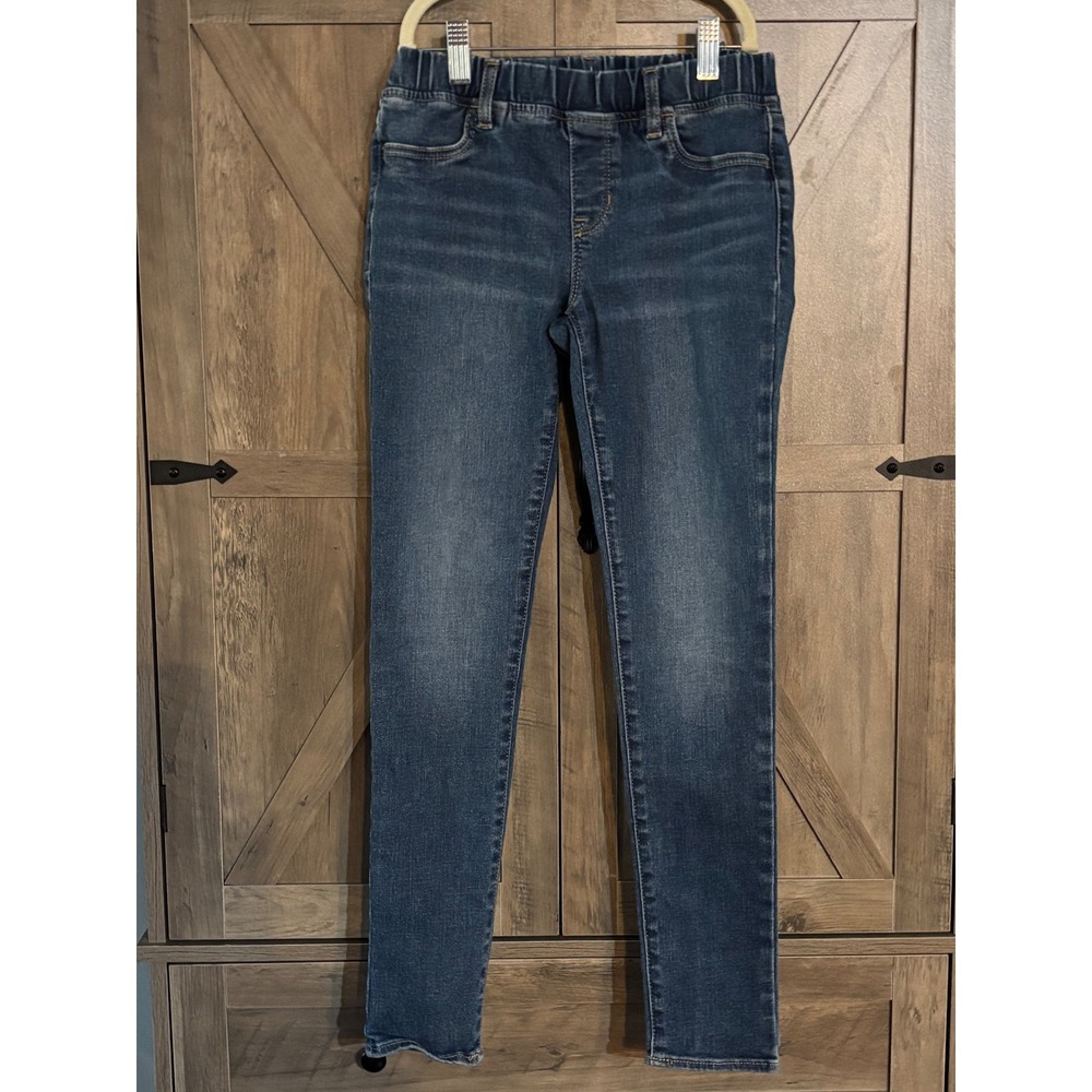 Gap Kids Girls Blue Denim Jeggings Size 12 Pull On Elastic Waist Slim Jeans